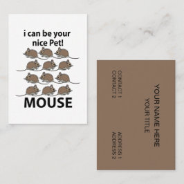 Mouse Råtta kan jag vara din trevliga sällskapsmus Visitkort