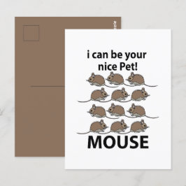 Mouse Råtta kan jag vara din trevliga sällskapsmus Vykort