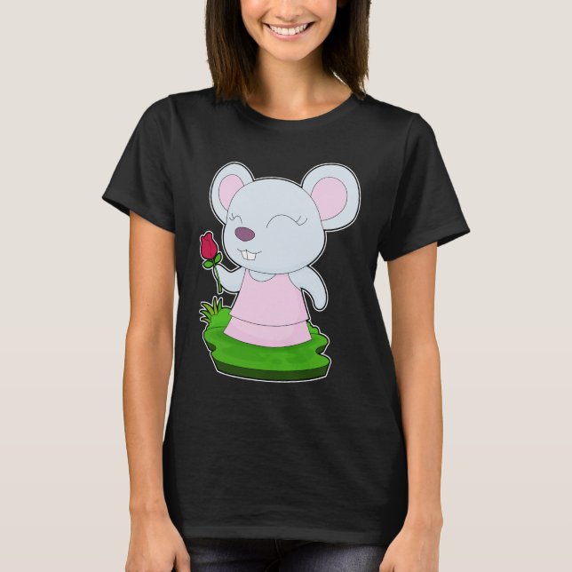 Mouse Ro Flower T Shirt (Framsida)