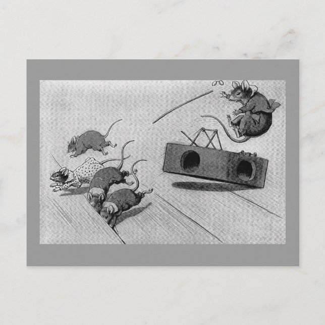 Mouse Safely Vår Mousetrap Vykort (Framsida)