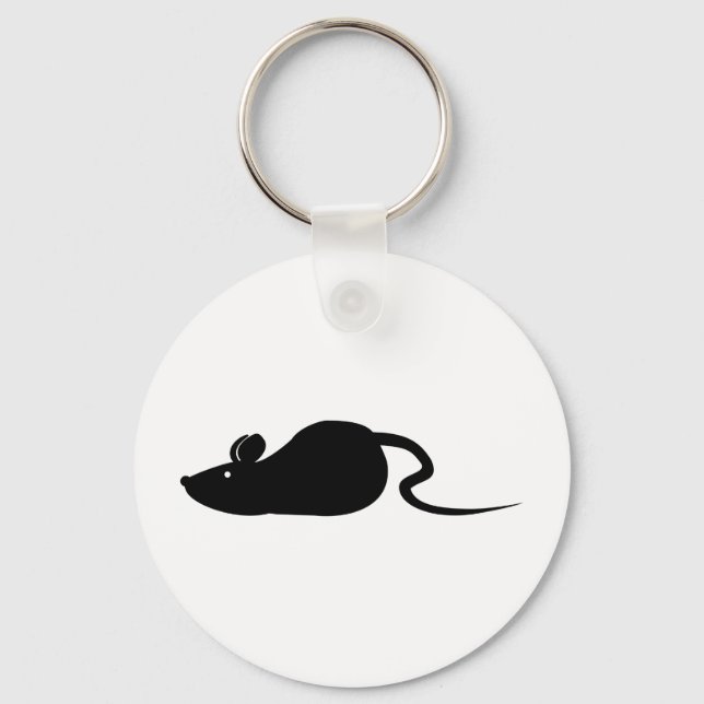 Mouse Silhouette Nyckelring (Framsida)