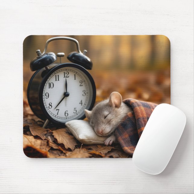Mouse Sleeping By an Alarm Clock Musmatta (Med mus)