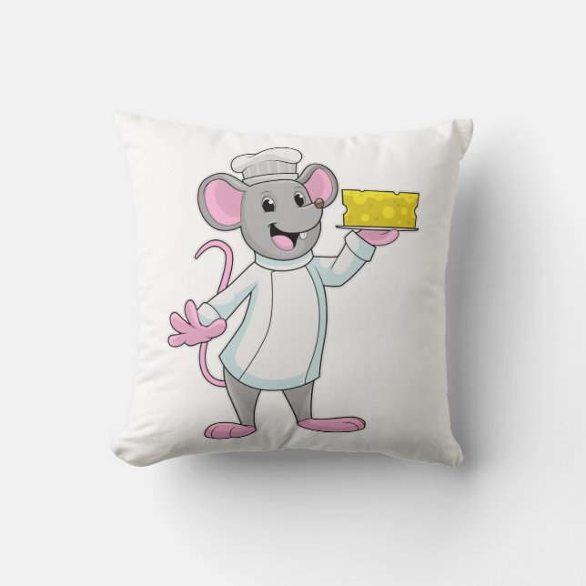Mouse som Cook med Cheese Kudde (Framsida)