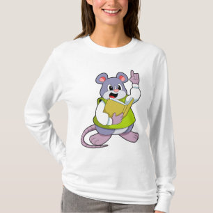 Mouse som lärare med Bok T Shirt