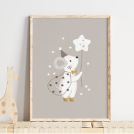 Mouse Star Baby Magic Namn Poster | Utskrift av vä