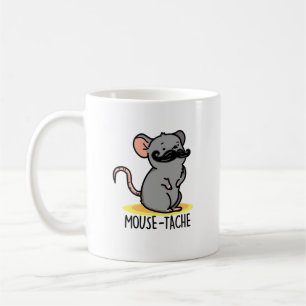 Mouse tache Funny Mouse Pun Kaffemugg