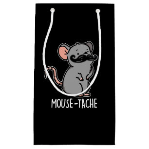 Mouse tache Funny Mouse Pun Mörk BG