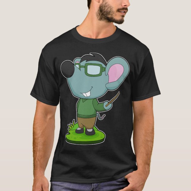 Mouse Teacher-pekare T Shirt (Framsida)