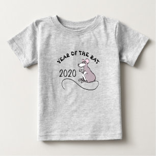 Mouse Tecknad Lunar Råtta nyår 2020 Baby T-shirt