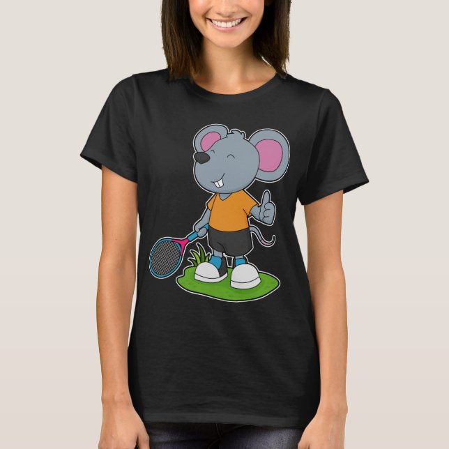 Mouse Tennis Player Tennis T Shirt (Framsida)