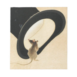 Mouse Top hat Kinesiskt Råtta-år Zodiac Birthday N Anteckningsblock