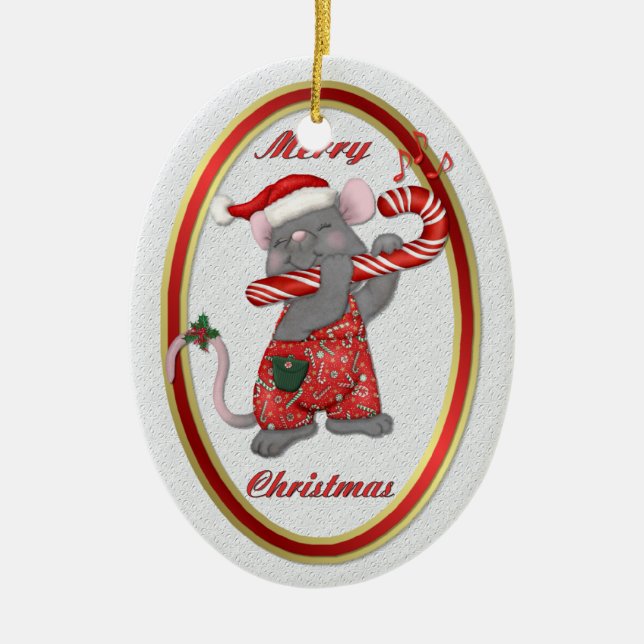 Mouse Tunes Santa Julgransprydnad Keramik (Framsidan)