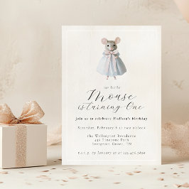 Mouse Whimsical Victorian Birthday Inbjudningar