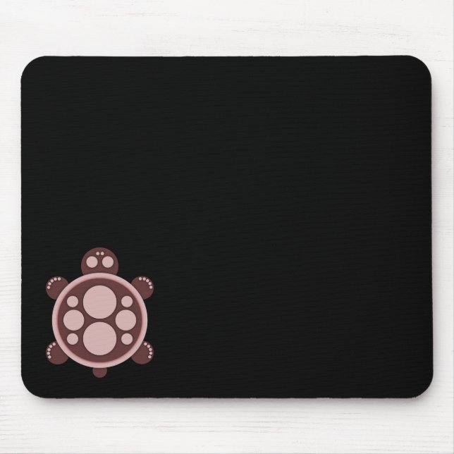 Mousemat rundasköldpadda, brun pinkish solbränna, musmatta (Framsidan)
