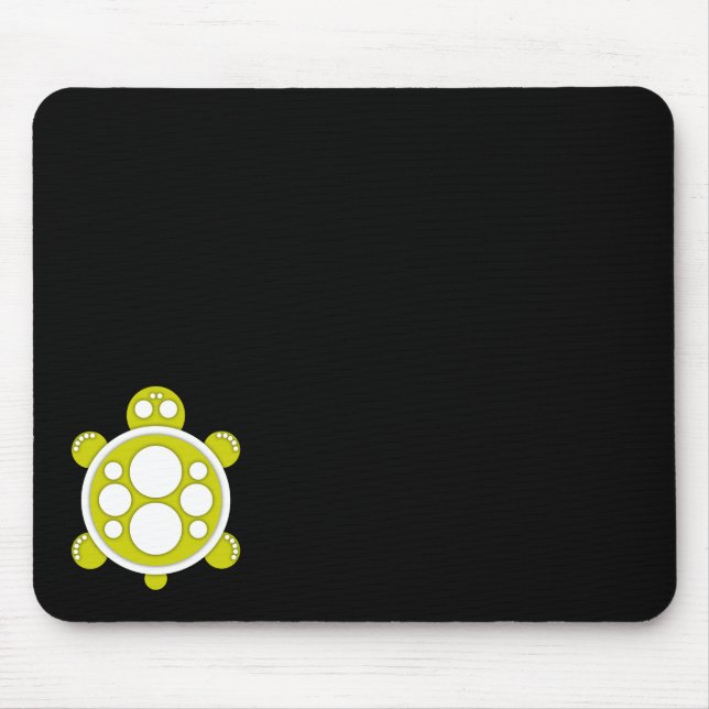 Mousemat rundasköldpadda, gul vitsvart musmatta (Framsidan)