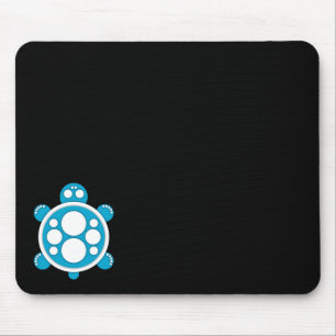 Mousemat rundasköldpadda, svart för himmelblått musmatta