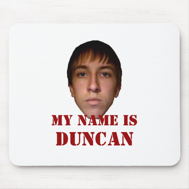 Mousepad 2010, mitt namn är Duncan Musmatta (Framsidan)