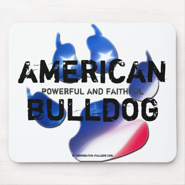 Mousepad American Bulldog Musmatta (Framsidan)