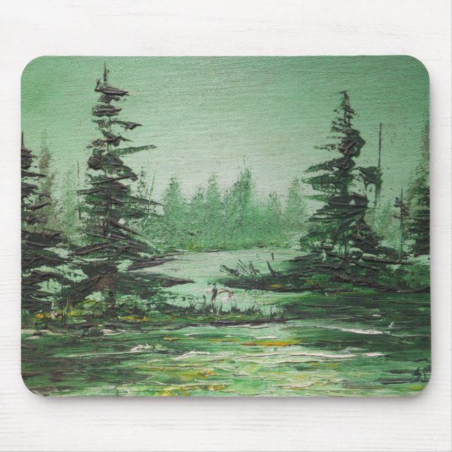 Mousepad Ann Hayes Painting Grönt Forest Musmatta (Framsidan)