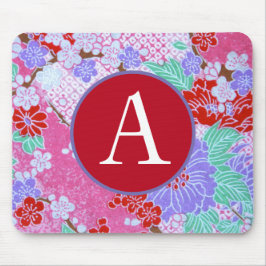 MOUSEPAD ANPASSNINGSBAR INITIAL JAPANESE-BLOMMÖNST MUSMATTA