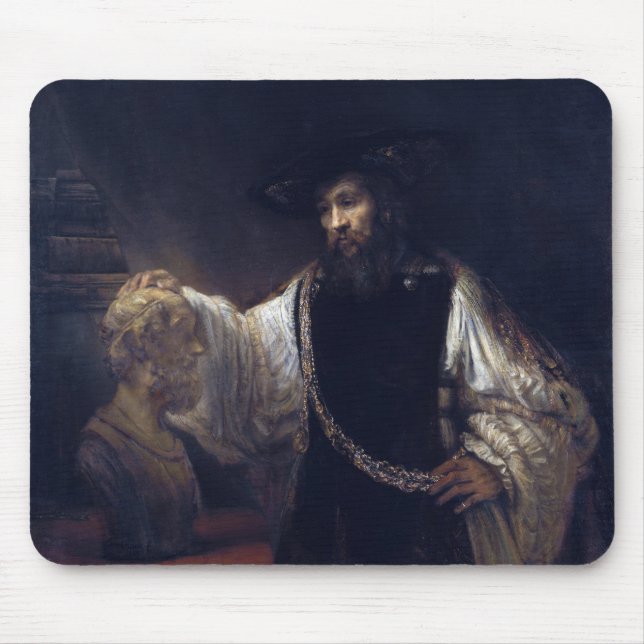 Mousepad Aristoteles med en Bust of Homer Rembrand Musmatta (Framsidan)
