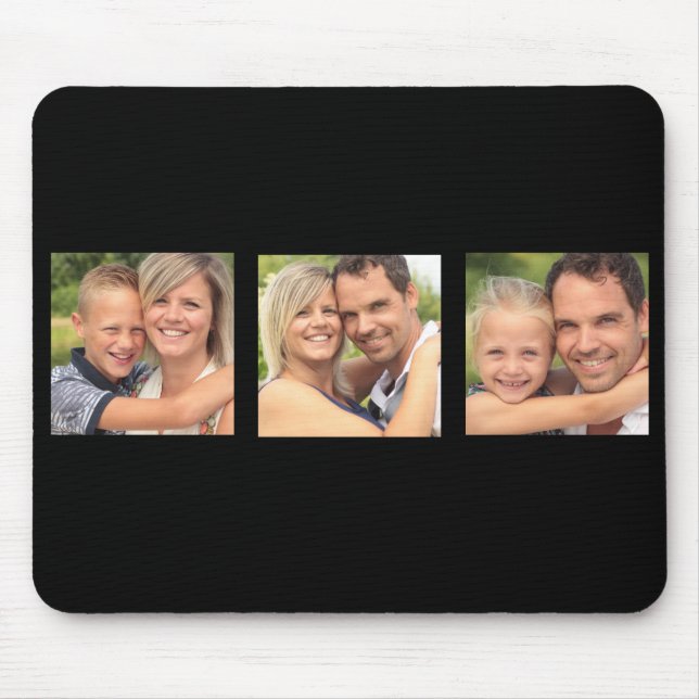 Mousepad bedrucken Vorlage mit drei Bildern Musmatta (Framsidan)