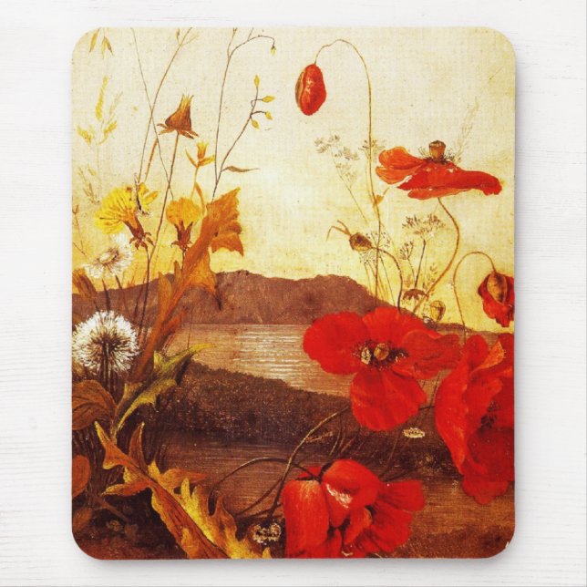 Mousepad Berömd Artists "Poppies oil on canvas" Musmatta (Framsidan)