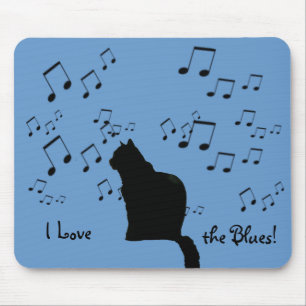 Mousepad - Black Blues Cat Musmatta