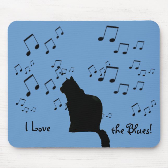 Mousepad - Black Blues Cat Musmatta (Framsidan)
