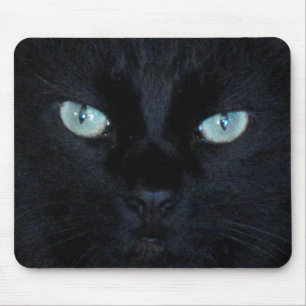 Mousepad - Black Cat Ansikte Musmatta