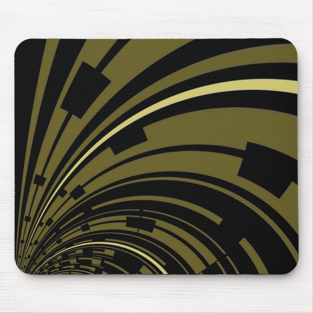 Mousepad Black Grönt Guld Deco Musmatta (Framsidan)