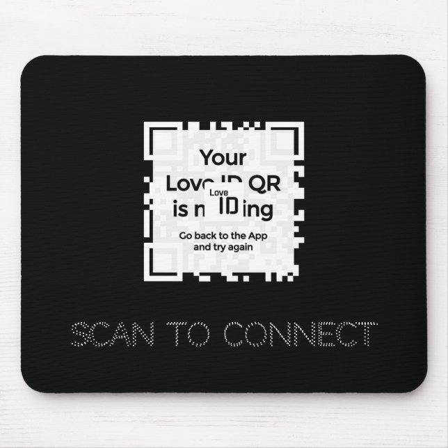 Mousepad - BLACK - QR - GLAM-Sammlung Musmatta (Framsidan)