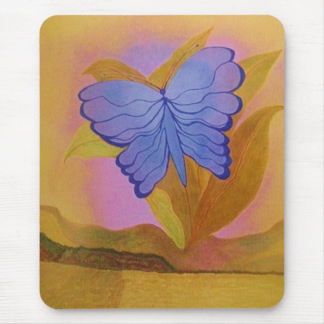 MOUSEPAD BLÅTTFJÄRIL MUSMATTA (Framsidan)