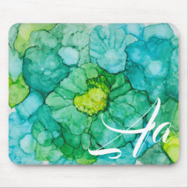 Mousepad "Blommigt Alcohol Bläck Painting" Musmatta