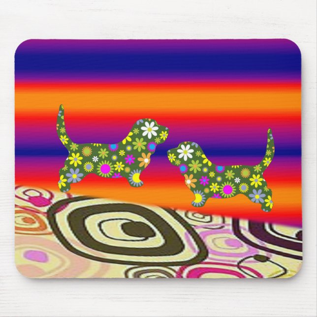 Mousepad Blommigt Musmatta (Framsidan)