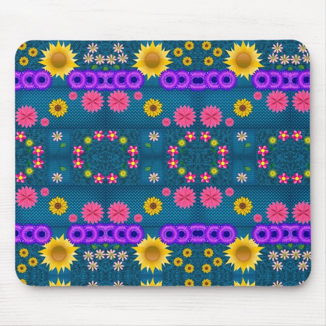Mousepad Blommigt Musmatta (Framsidan)