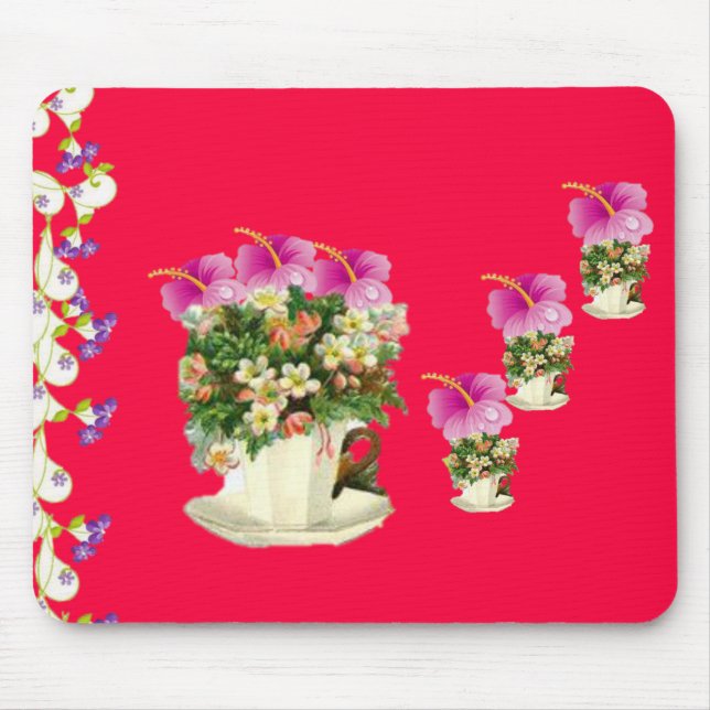 Mousepad Blommigt Musmatta (Framsidan)