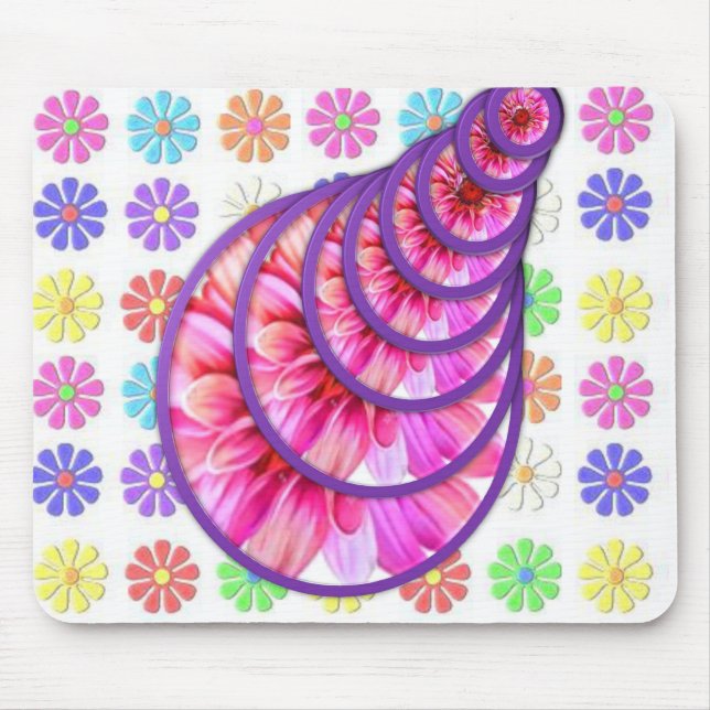 Mousepad Blommigt Musmatta (Framsidan)
