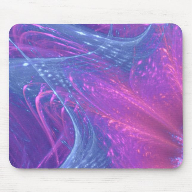 Mousepad Blue Magenta Asymmetric Fractal Musmatta (Framsidan)