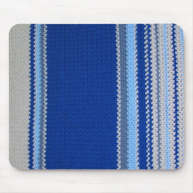 Mousepad - Blue Rand i Crochet Musmatta (Framsidan)