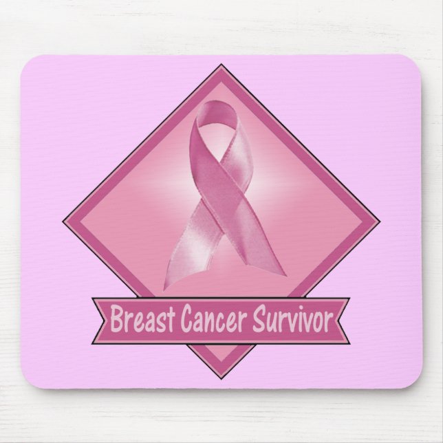 Mousepad - bröstcancer överlevande musmatta (Framsidan)
