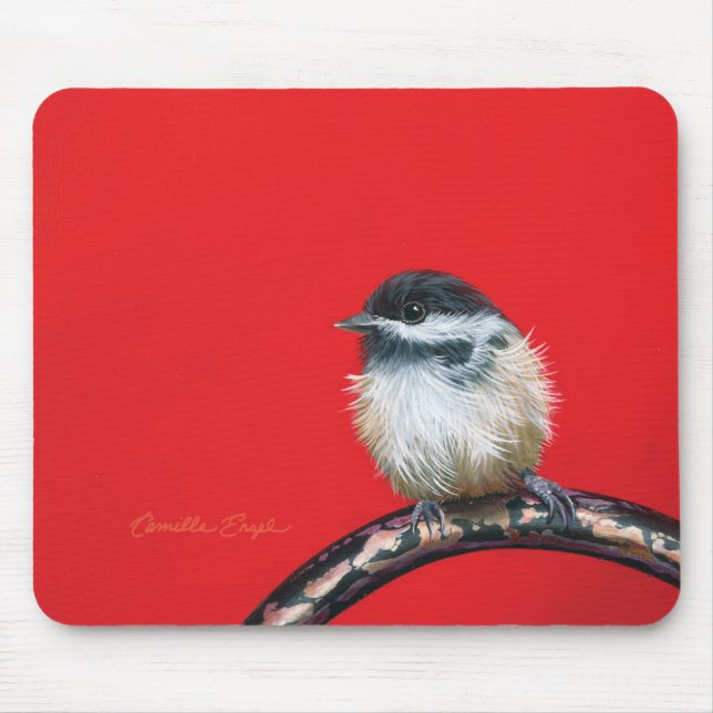 Mousepad "Chickadee" vid Camille Engel Musmatta (Framsidan)