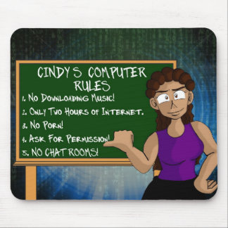 Mousepad: Cindys datorregler Musmatta