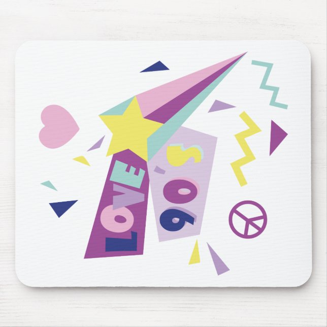 Mousepad "crazy 90s" musmatta (Framsidan)