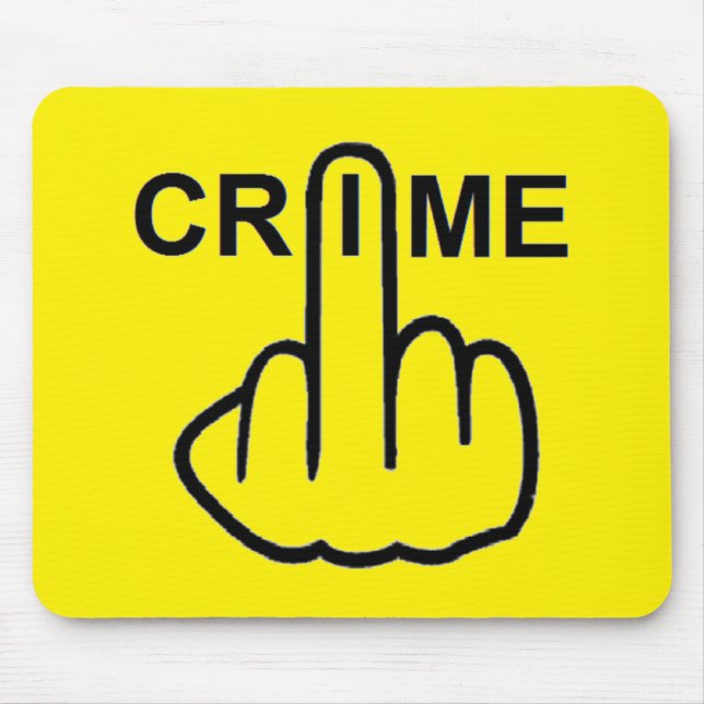 Mousepad Crime är kriminell Musmatta (Framsidan)