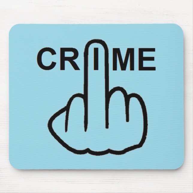 Mousepad Crime är kriminell Musmatta (Framsidan)