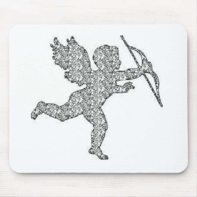 Mousepad Cupid Silver Musmatta (Framsidan)