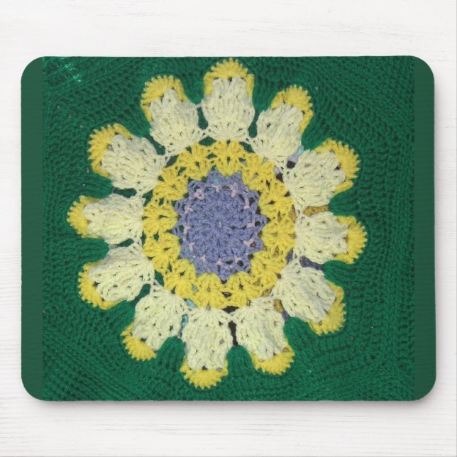 Mousepad - Daisy i Crochet Musmatta (Framsidan)