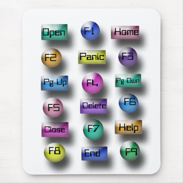 Mousepad - Datorknappar Musmatta (Framsidan)