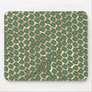 MousePad de PC, quadriculos verdes sobre marrom Musmatta
